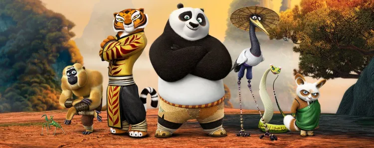 Po, les 5 cyclones et Maitre Shifu
